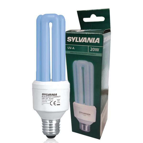 Ampoule fluocompacte E27 20W Mini-Lynx Blacklight Anti-insecte Sylvania