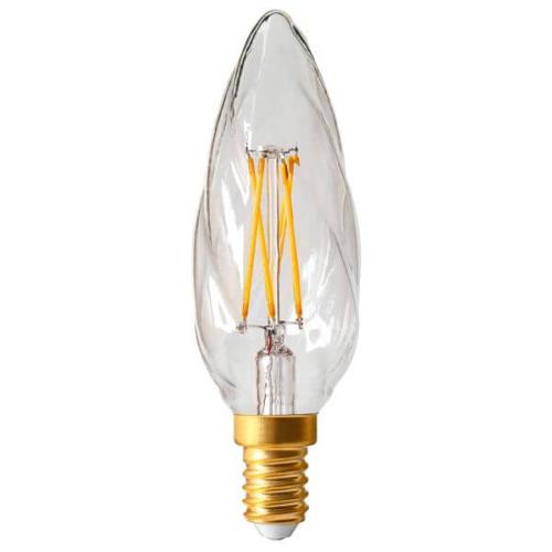 Ampoule LED à Filament E14 4W Flamme Torsadée Claire Dimmable Girard Sudron