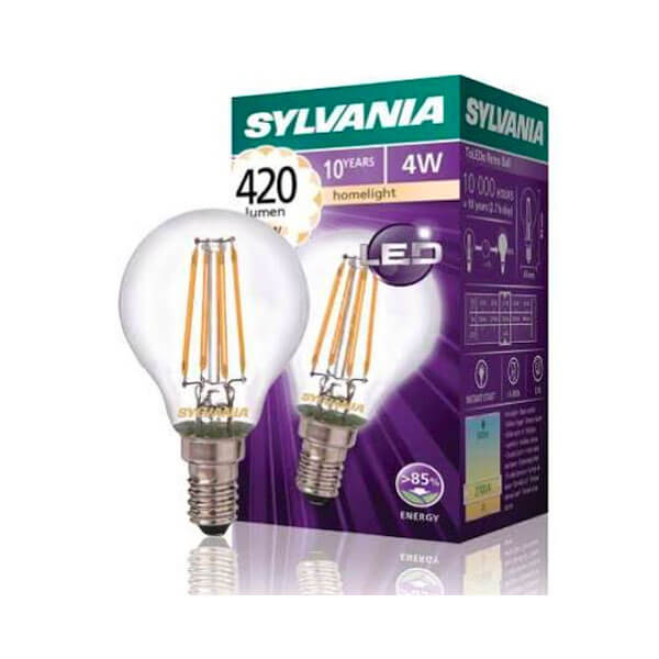 Ampoule LED à filament ToLEDo Retro E14 4W Sphérique Claire Sylvania