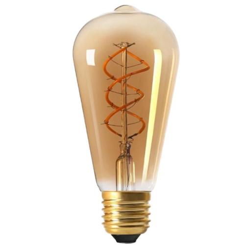 Ampoule LED à Filament E27 4W Edison TWISTED Ambrée Dimmable Girard Sudron