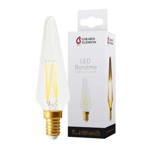 Ampoule LED à Filament E14 4W 320lm Flamme "Bohème" 2700K Claire Girard Sudron