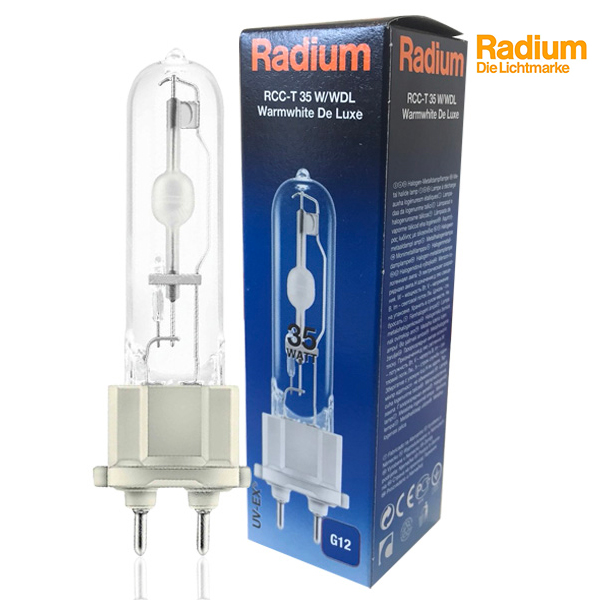 Lampe aux iodures métalliques Ceraball RCC-T G12 35W 3000K Radium