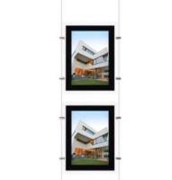 Porte Affiche  LED A3 Vertical  pour  vitrine - 2 AFFICHES