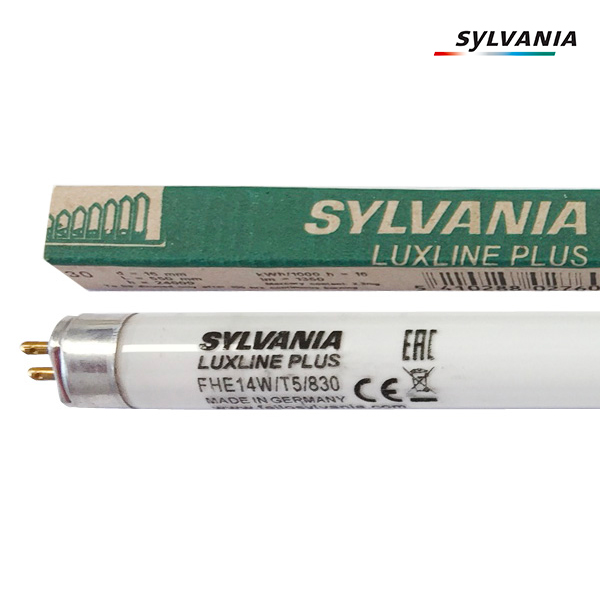 Pack de 5 Tubes fluorescents G5 T5 14W FHE Luxline Plus 3000K Sylvania