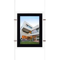 Porte Affiche  LED A3 Vertical  pour  vitrine - 4 AFFICHES