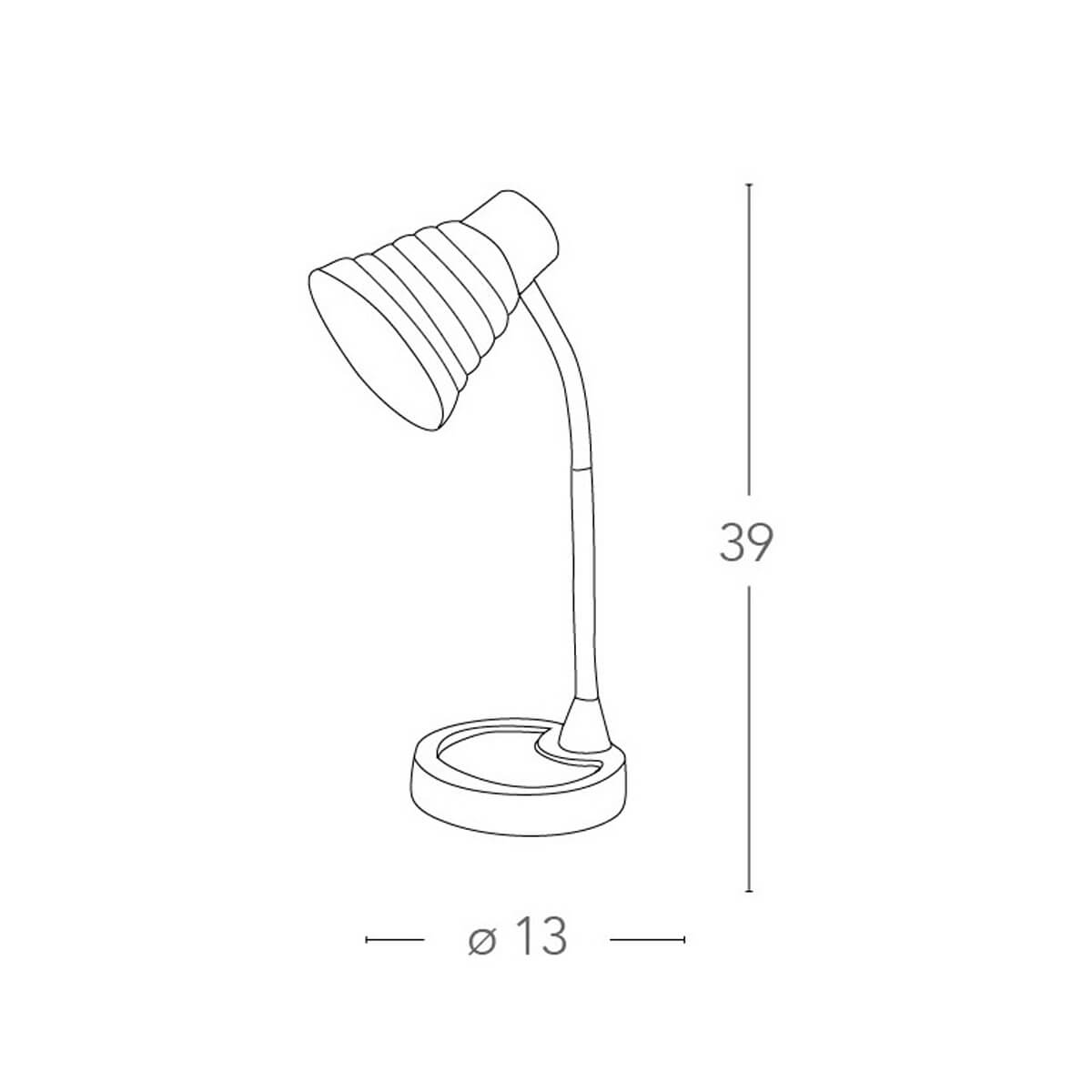 Lampe de bureau moderne en métal et PVC blanc avec abat-jour ajustable - LEONARDO