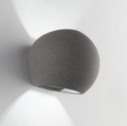 Applique murale ronde 1 ampoule G9 en ciment naturel personnalisable 45° - MOSES