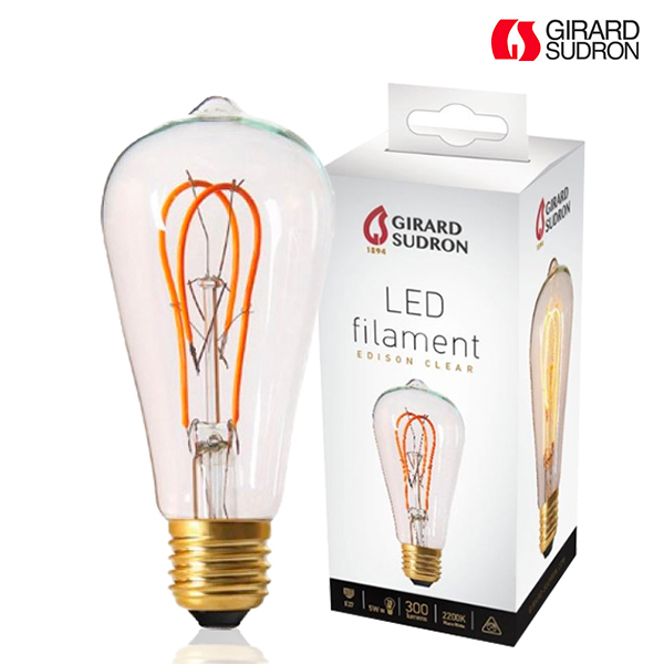 Ampoule LED à Filament E27 5W Edison LOOPS Claire Girard Sudron