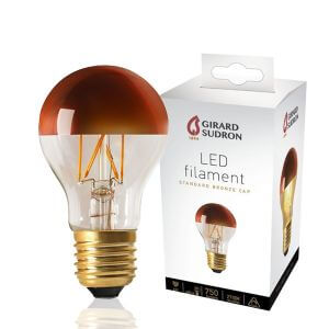 Ampoule à filament LED E27 6W Standard Calotte bronze Dimmable Girard Sudron