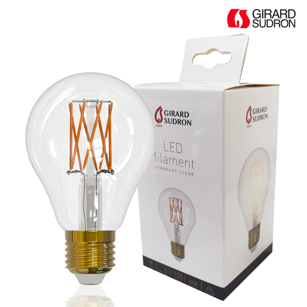 Ampoule LED à Filament E27 8W Standard A70 4000K Claire Dimmable Girard Sudron