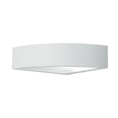 Applique murale d'angle 1 lampe E14 en plâtre blanc personnalisable 100° - MYKONOS