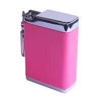 Pack de 5 Cendriers de poche rectangulaires aluminium rose laqué avec mousqueton