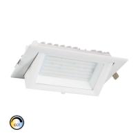 Projecteur LED Rectangulaire Orientable 60W couleur sélectionnable (3000-4000-5000K)  Blanc IP20 Ari