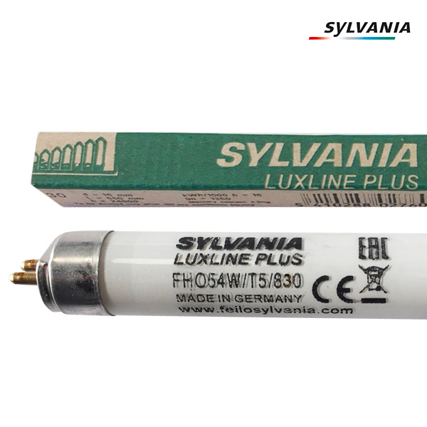 Pack de 5 Tubes fluorescents G5 T5 54W FHO Luxline Plus 3000K Sylvania