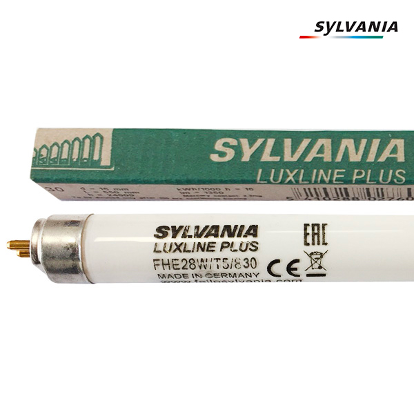 Pack de 5 Tubes fluorescents G5 T5 28W FHE Luxline Plus 3000K Sylvania