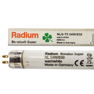 Pack de 5 Tubes fluorescents G5 T5 54W Bonalux Super 3000K Radium