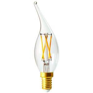 Ampoule LED à Filament E14 4W Flamme Coup de vent Claire Dimmable Girard Sudron