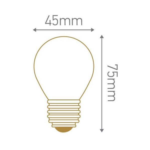 Ampoule à filament LED E27 4W Sphérique 2700K Laiteux Blanc Girard Sudron