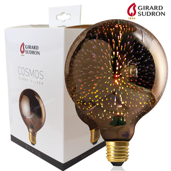 Globe LED E27 4W Cosmos Argenté D125mm Girard Sudron