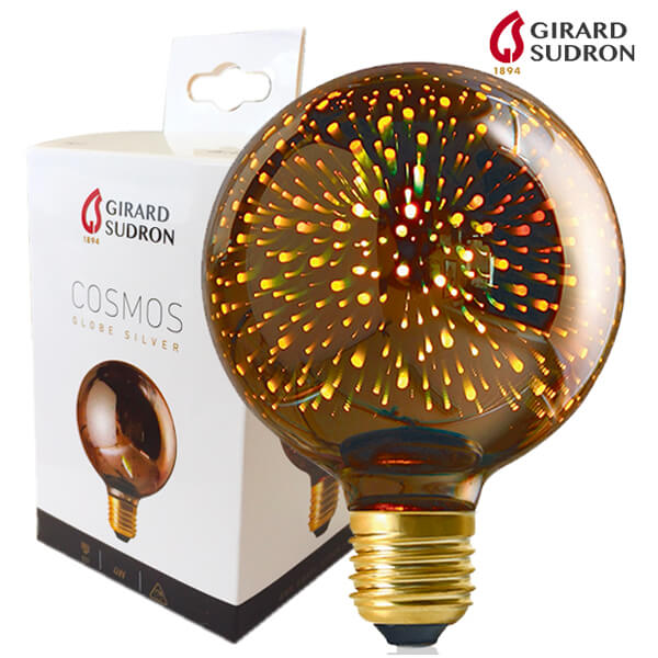 Globe LED E27 4W Cosmos Argenté D80mm Girard Sudron