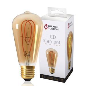 Ampoule LED à Filament E27 5W Edison LOOPS Ambrée Girard Sudron