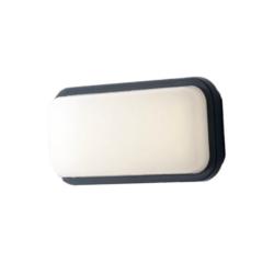 Plafonnier LED rectangulaire anthracite SHELLY 15W 1200LM 4000K IP65