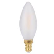 Ampoule LED à filament E14 2W Flamme Lisse C35 Satinée Girard Sudron