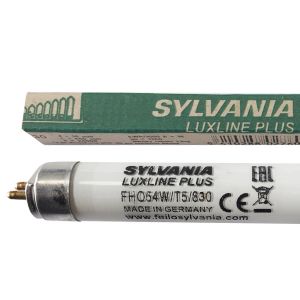 Pack de 5 Tubes fluorescents G5 T5 54W FHO Luxline Plus 3000K Sylvania