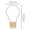 Ampoule à filament LED E27 6W Standard Calotte Dorée Dimmable Girard Sudron