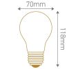 Pack de 10 Ampoules LED à filament E27 7W standard satinée Girard Sudron