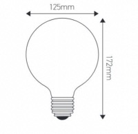 Ampoule Déco Globe LED Culot E27 4W  D125MM Dimmable  Imprimé pointillés 