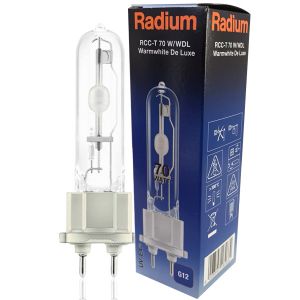 Lampe aux iodures métalliques Ceraball RCC-T G12 70W 3000K Radium