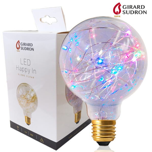 Globe LED E27 1.5W Happy ln Claire RGB D95mm Girard Sudron
