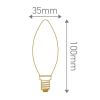 Ampoule LED à filament E14 4W Flamme Lisse Dimmable Girard Sudron
