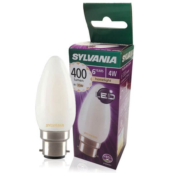 Ampoule LED à filament ToLEDo Retro B22 4W Flamme Satinée Sylvania