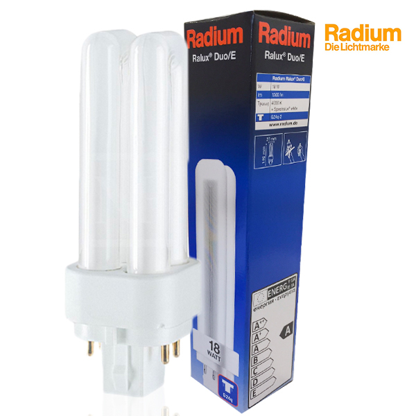 Ampoule fluocompacte Ralux Duo G24q-2 18W 4000K Radium