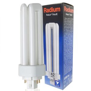 Ampoule fluocompacte Ralux Trio GX24q-4 42W 4000K Radium