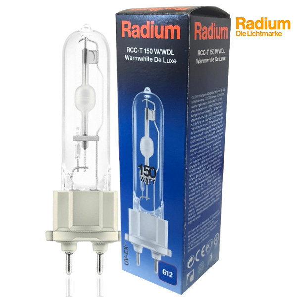 Lampe aux iodures métalliques Ceraball RCC-T G12 150W 3000K Radium