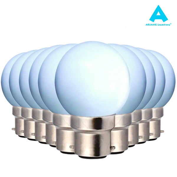 Ampoules LED B22 1W Sphériques Blanches Ariane