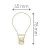 Ampoule à filament LED E14 4W Sphérique 2700K Laiteux Blanc Girard Sudron
