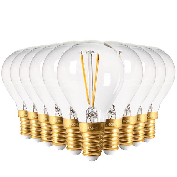Pack de 10 Ampoules LED à filament Sphérique E14 3W 300 LM  claire Girard Sudron
