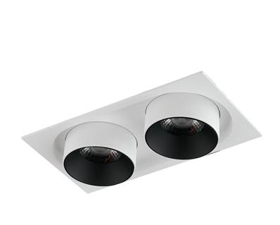 Spot encastré Orientable LED OUTSIDER 2x15W 3000K  Aluminium Blanc
