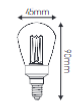 Ampoule LED à Filament  Tube Vis Versa  E14 ST45  2,3W Dimmable Ambré GIRARD SUDRON