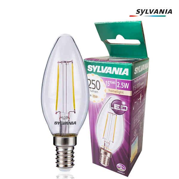 Ampoule LED à filament ToLEDo Retro E14 2,5W flamme Claire Sylvania