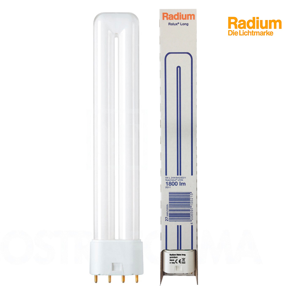 Ampoule fluocompacte Ralux Long 2G11 24W 4000K Radium