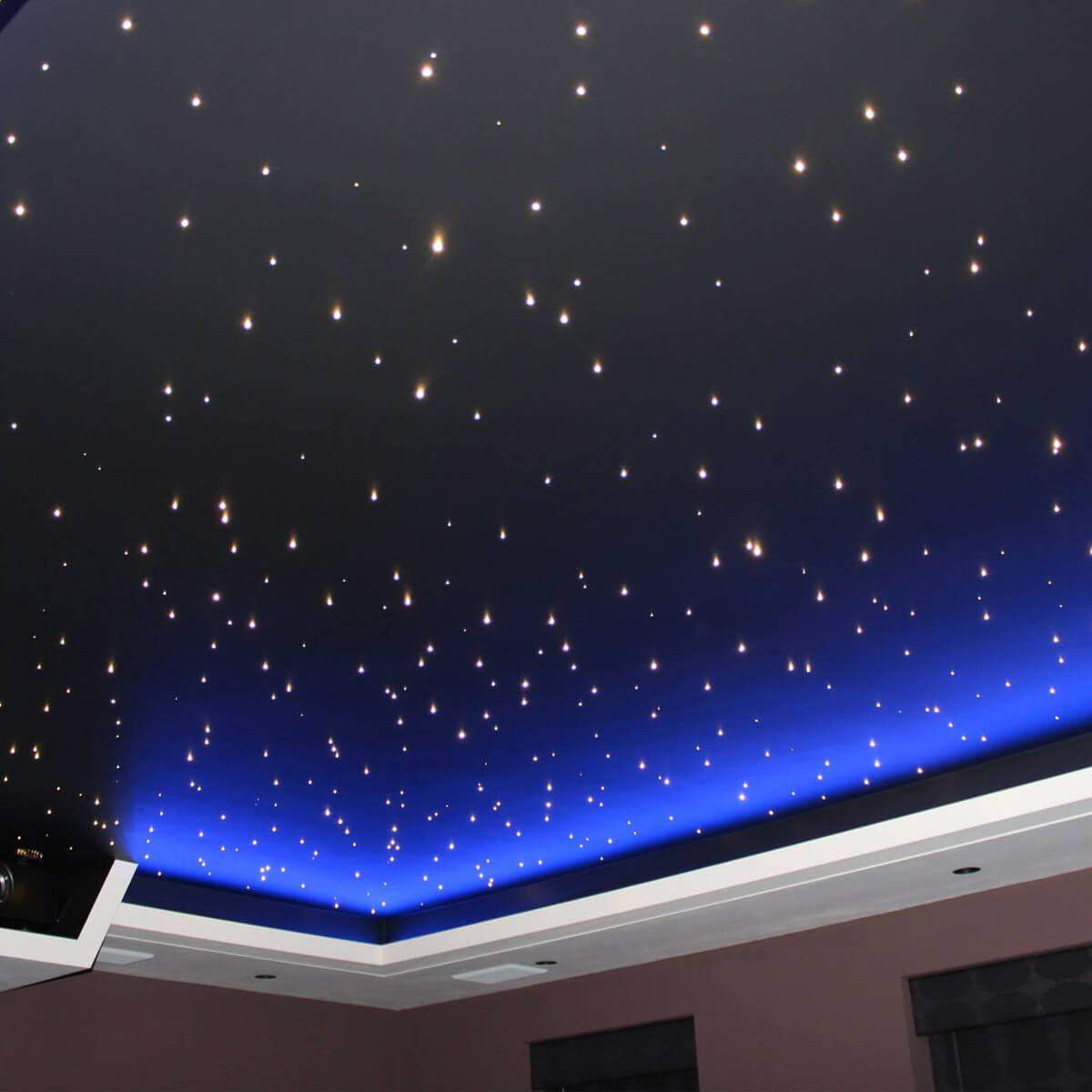 Kit complet 100 Fibres Optiques Lumineuse LED de 2 mètres avec Télécommande RGB + blanc 4000K pour ciel étoilé