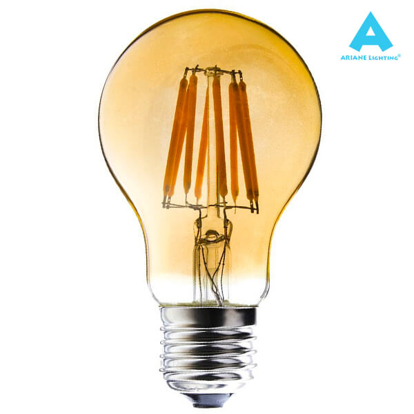 Ampoule à filament LED E27 5.5W 550lm Standard 2200K Dimmable Ambrée Ariane