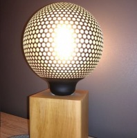 Ampoule Déco Globe LED Culot E27 D125MM 4W Dimmable  Imprimé Hexagone